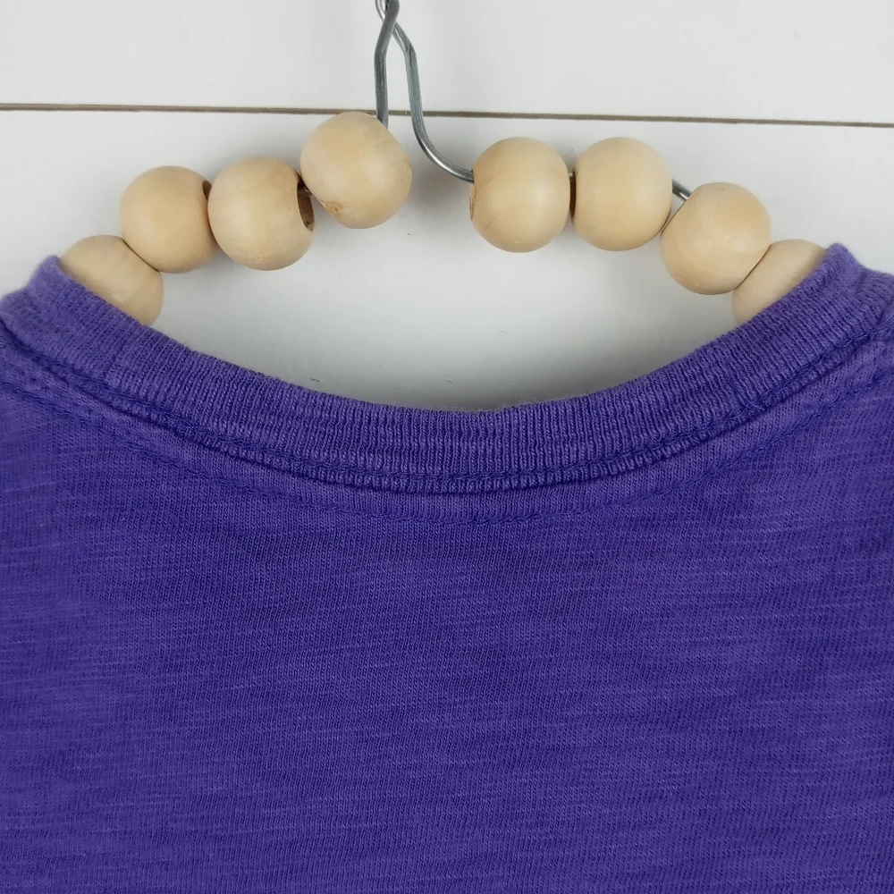Baby Gap girls size 3T bright purple with neon flamingo pattern tshirt crewneck